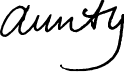 Aunty's signature